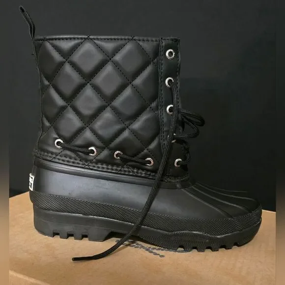 Sperry Ladies Duck Boots Women’s Size 6 Black Quilted Warm Waterproof - Picture 7 of 13